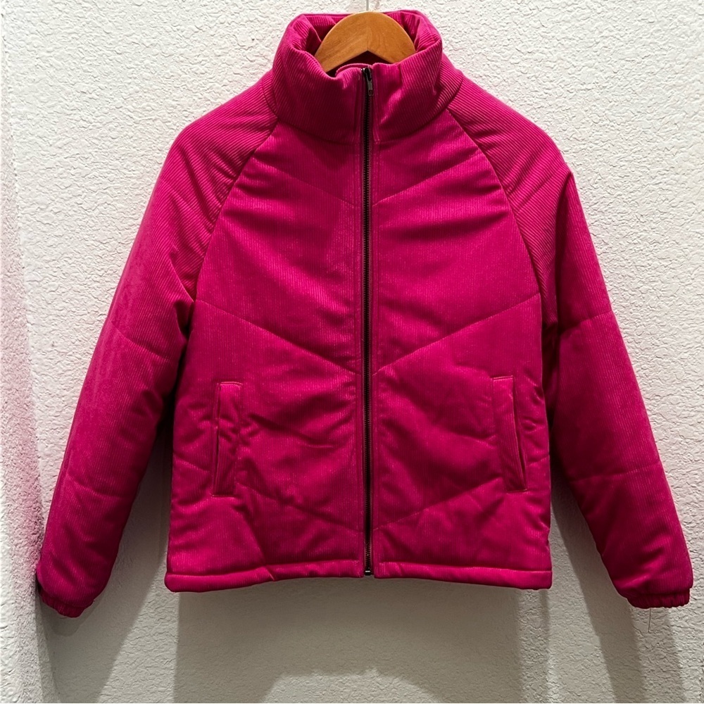 Pink Lily Deep Pink Puff Jacket